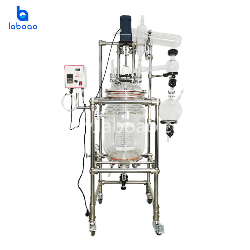 10-100L Three Layer Jacketed Glass Reactor