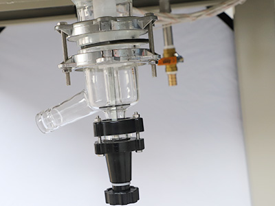 200L Single Layer Glass Reactor detail - Discharge valve is glass material with PTFE sealing, which is anti-corrosion.