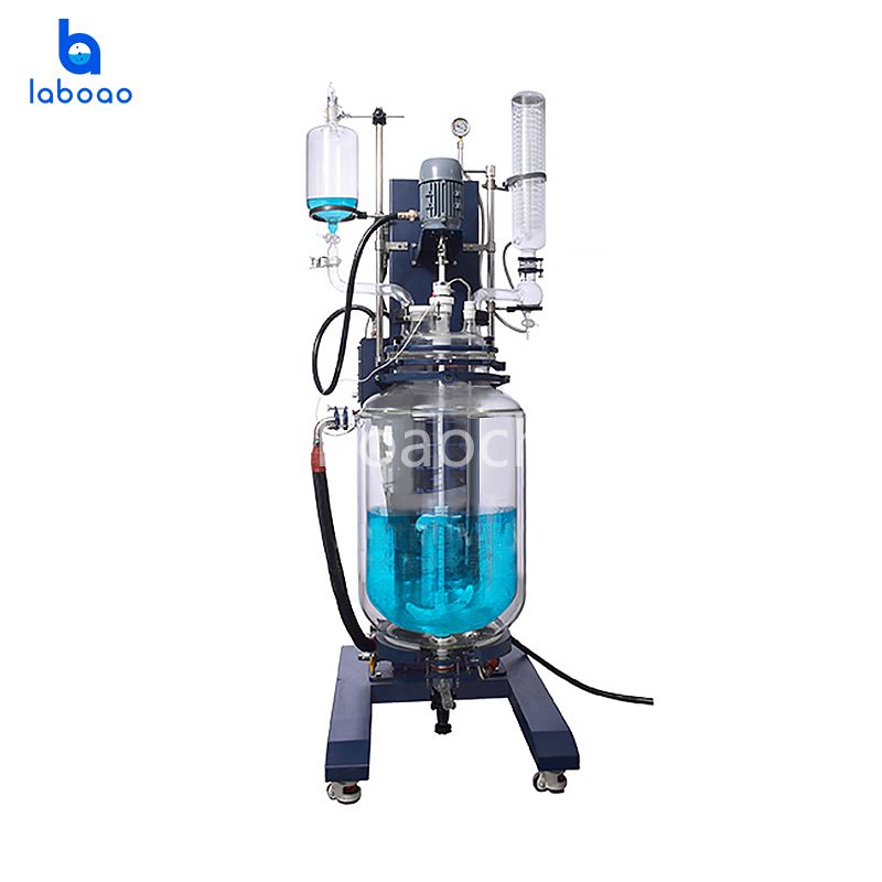 Explosion-proof Lifting And Rotating Double Layer Glass Reactor
