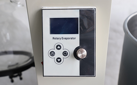 New 50L Rotary Evaporator detail - Controller, digital display for temperature and speed.