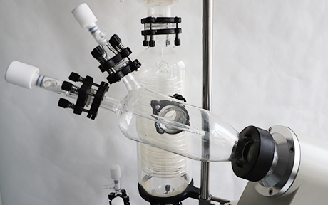 New 50L Rotary Evaporator detail - Feeding tank with tube.