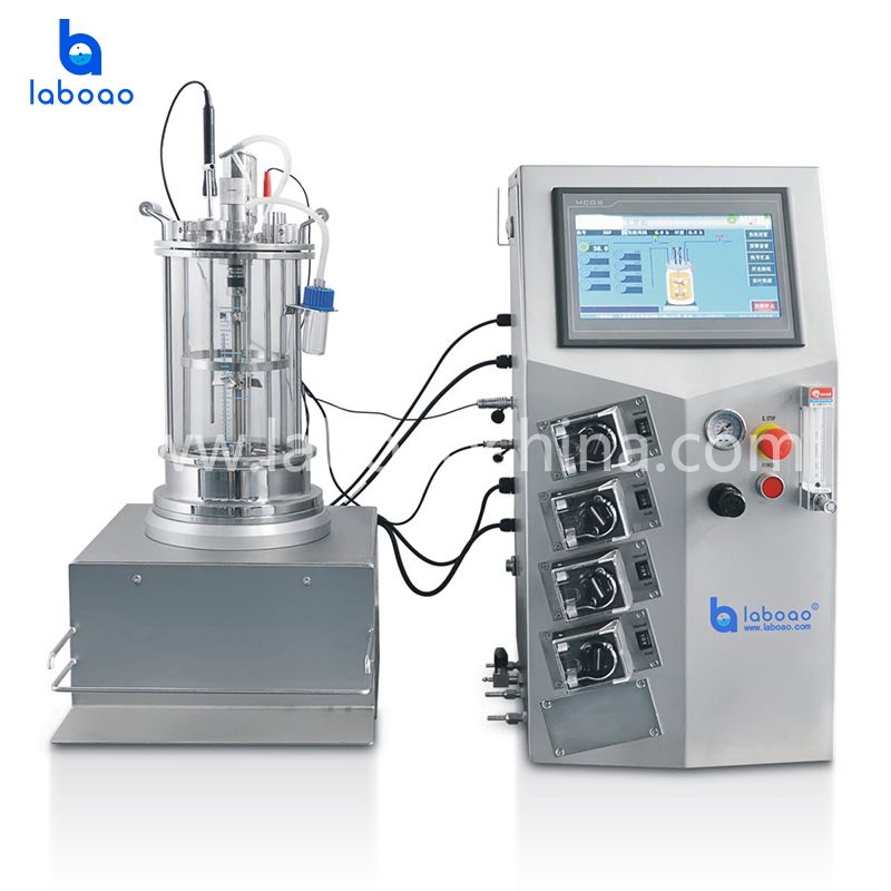 Jacketed Temperature Control Off-site Sterilization Glass Fermenter