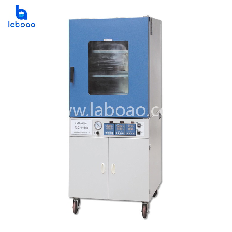 Vertical vacuum drying oven with timing function